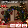 60cm Battery-Operated Christmas Archway Garland – Glittery Gold