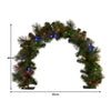60cm Battery-Operated Christmas Archway Garland – Glittery Gold