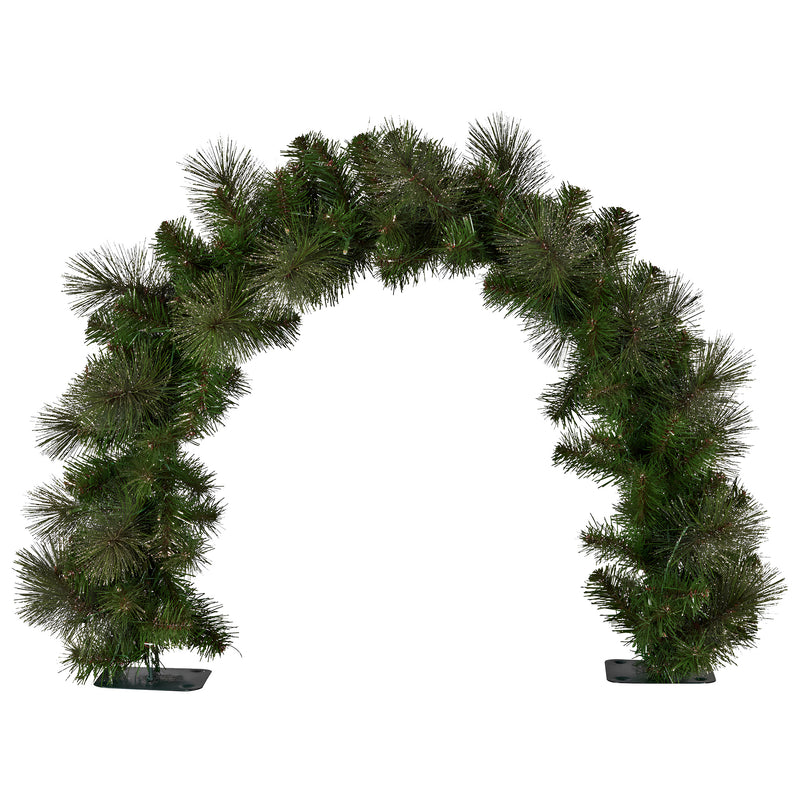 60cm Battery-Operated Christmas Archway Garland – Glittery Gold