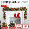 274cm Battery-Operated Christmas Garland with Jingle Bells