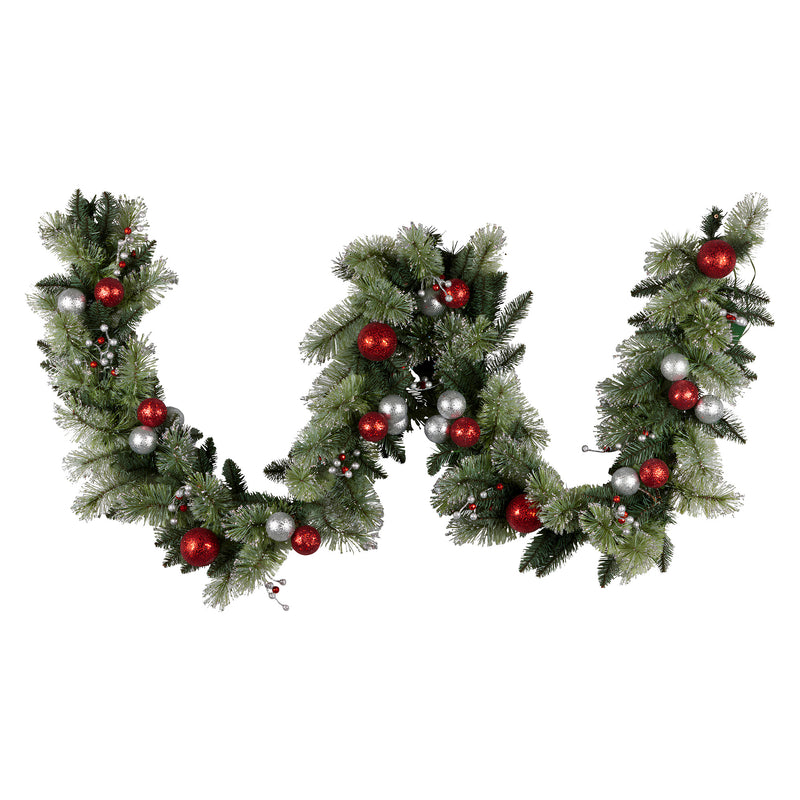 274cm Battery-Operated Christmas Garland with Jingle Bells
