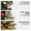 274cm Battery-Operated Christmas Garland with Jingle Bells