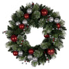61cm Pre-Lit Christmas Wreath