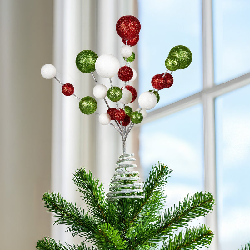 Christmas Tree Topper – Glitter Bauble Ornament
