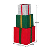 122cm Animated Santa Present Stack with LED Lights