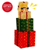 122cm Animated Santa Present Stack with LED Lights