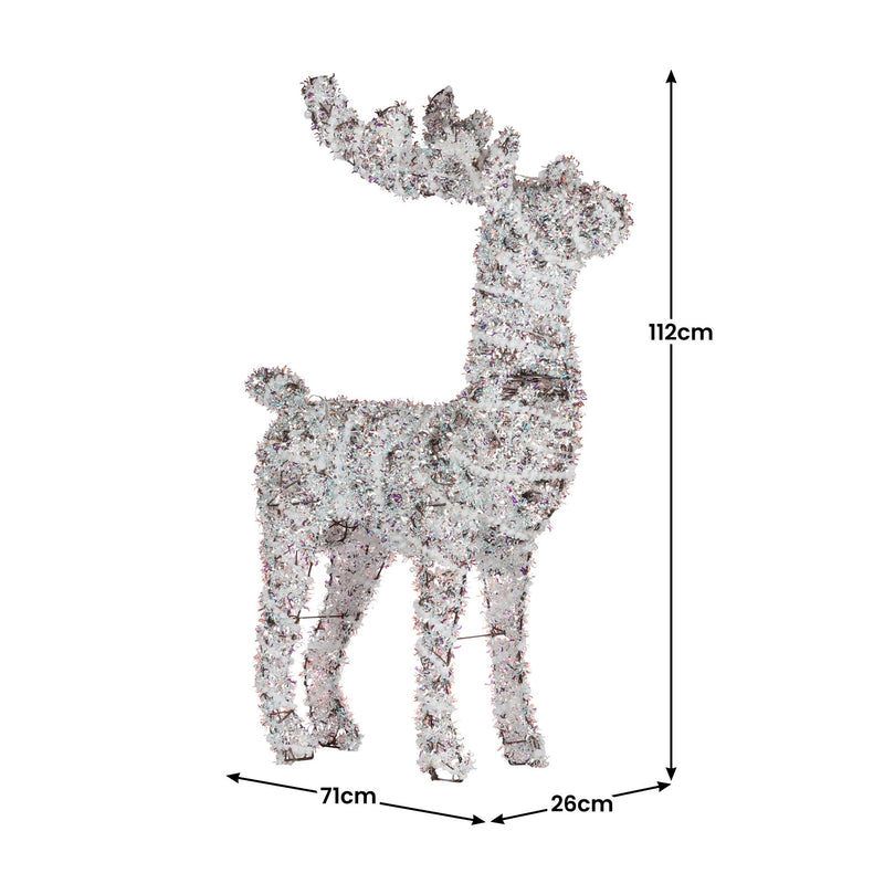 112cm Animated Reindeer with LED Lights