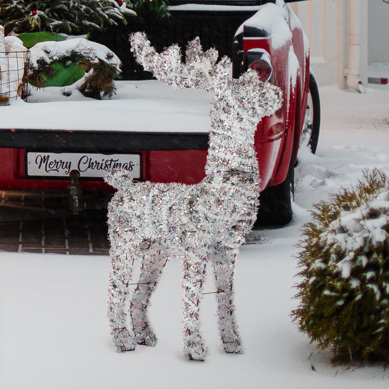 112cm Animated Reindeer with LED Lights