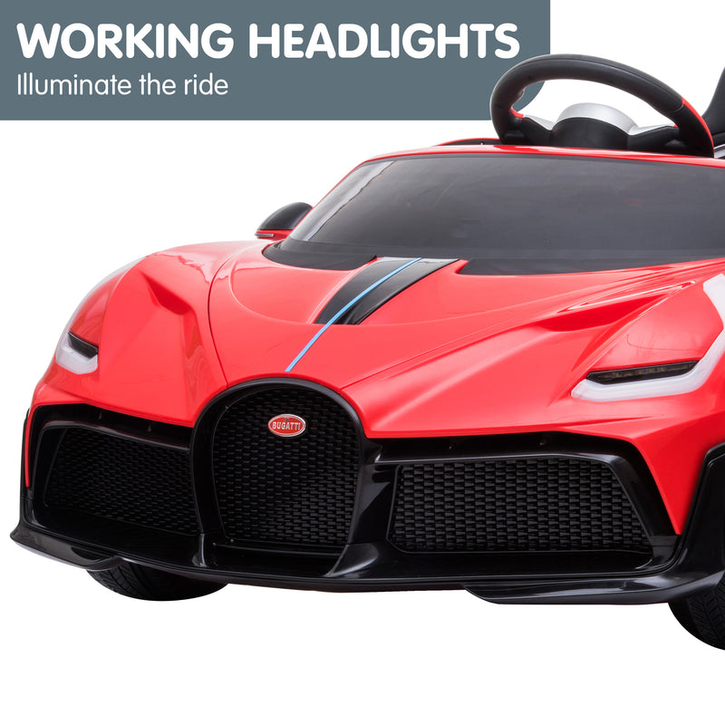 Kahuna Kids Electric Ride-On Car – Bugatti Divo Licensed (Red)