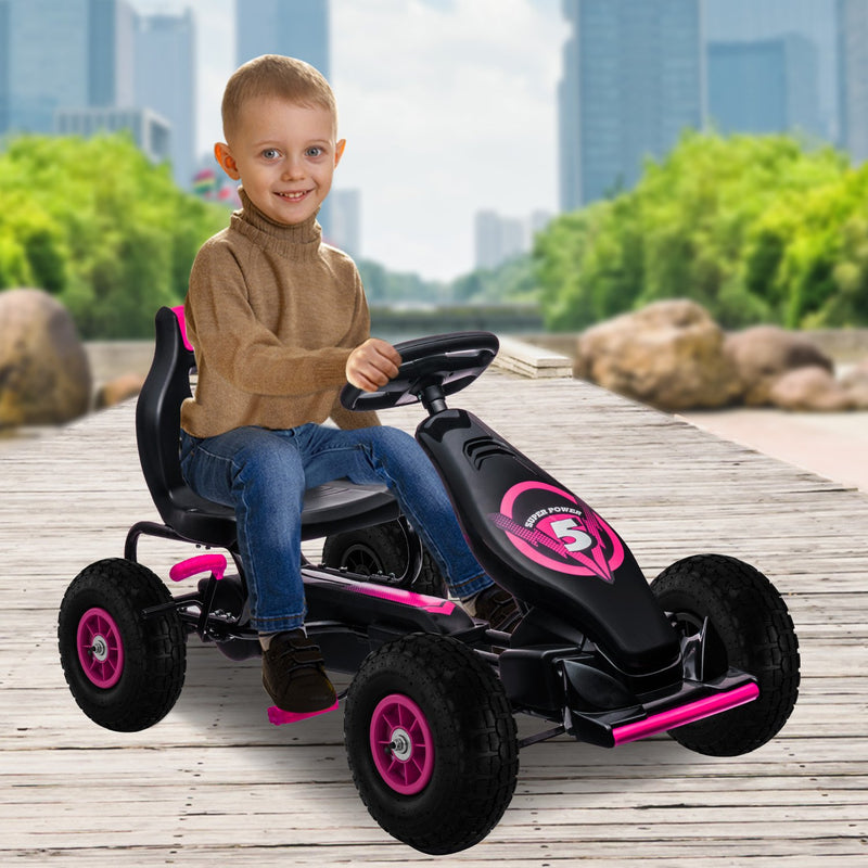 Kahuna G18 Pedal-Powered Kids Go Kart Pink