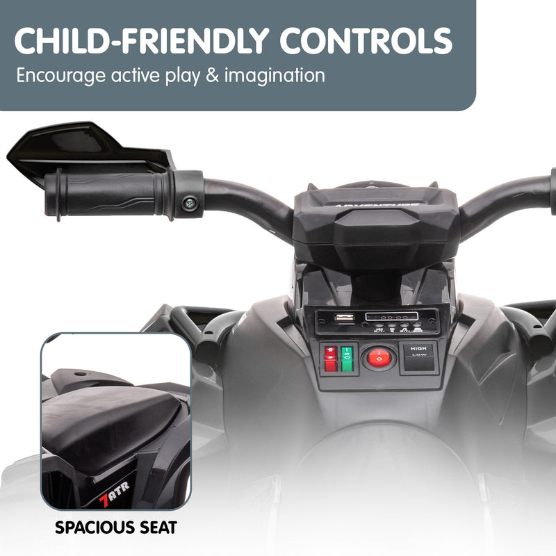 Kahuna GTS99 Kids Electric Ride-On Quad Bike – 50W (Black)