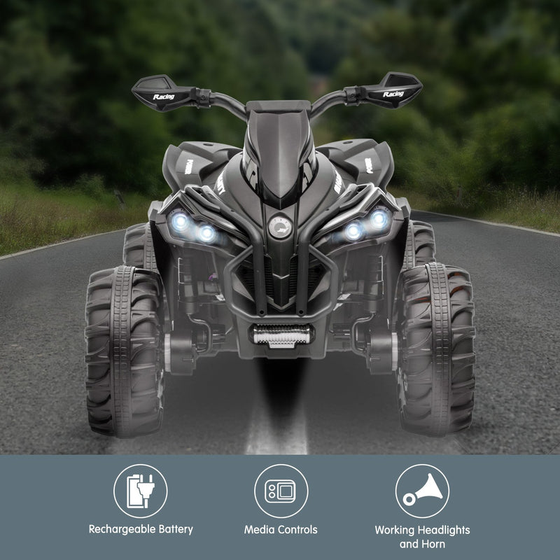 Kahuna GTS99 Kids Electric Ride-On Quad Bike – 50W (Black)