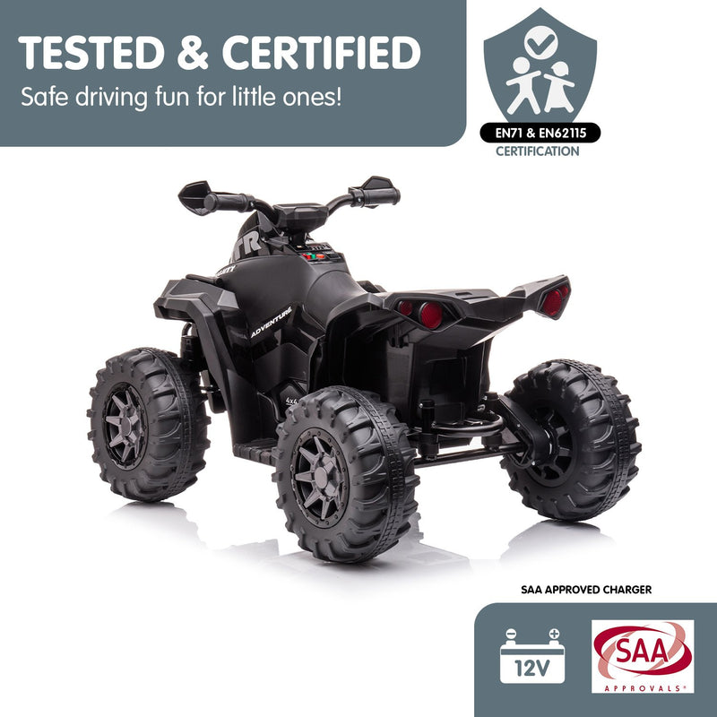 Kahuna GTS99 Kids Electric Ride-On Quad Bike – 50W (Black)