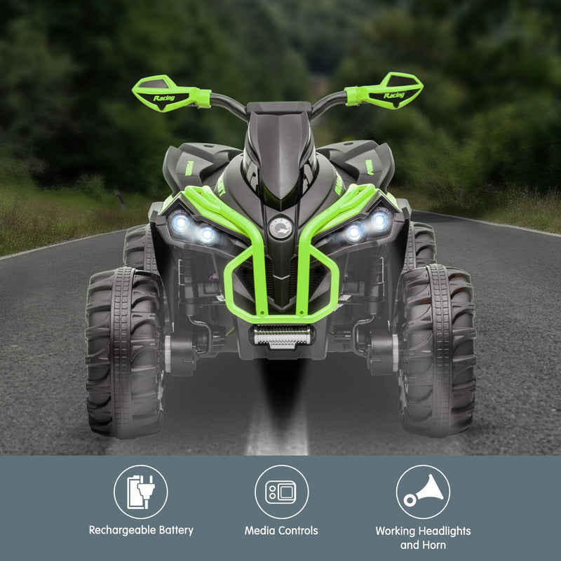 Kahuna GTS99 Kids Electric Ride-On Quad Bike – 50W (Green)
