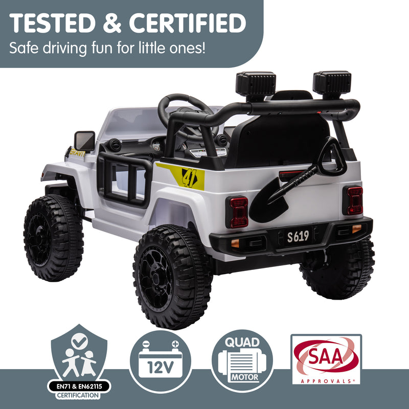Kahuna S619 Gravity Kids Electric Ride-On Car – White