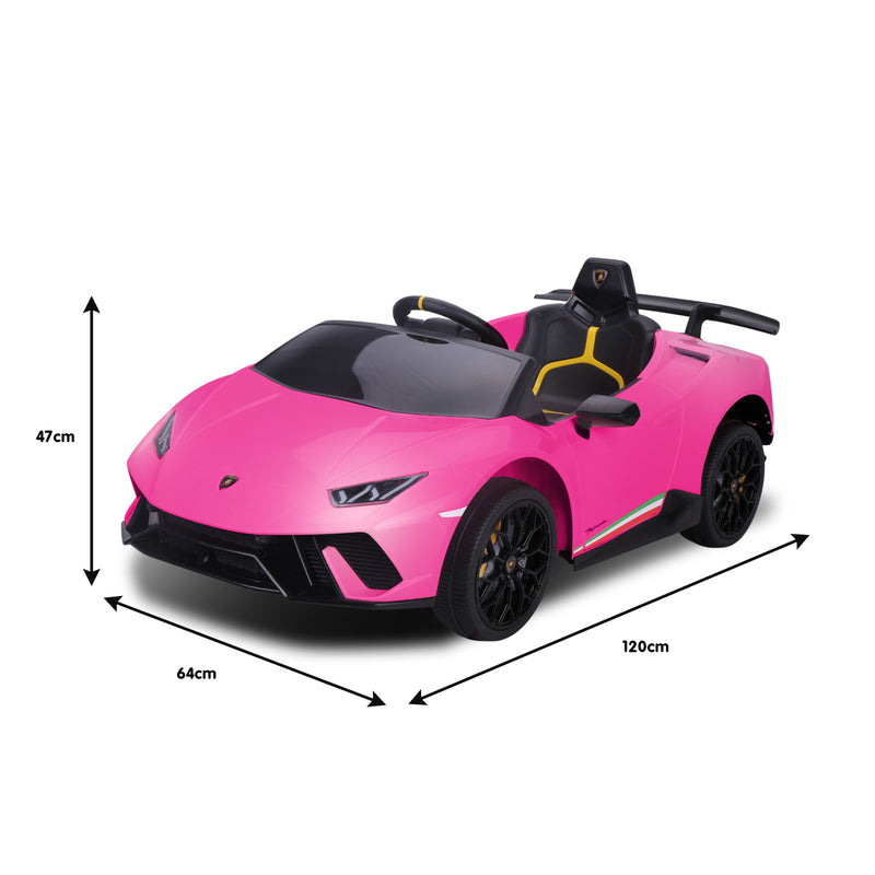 Kahuna Kids Electric Ride-On Car – Lamborghini Licensed, Remote Control (Pink)
