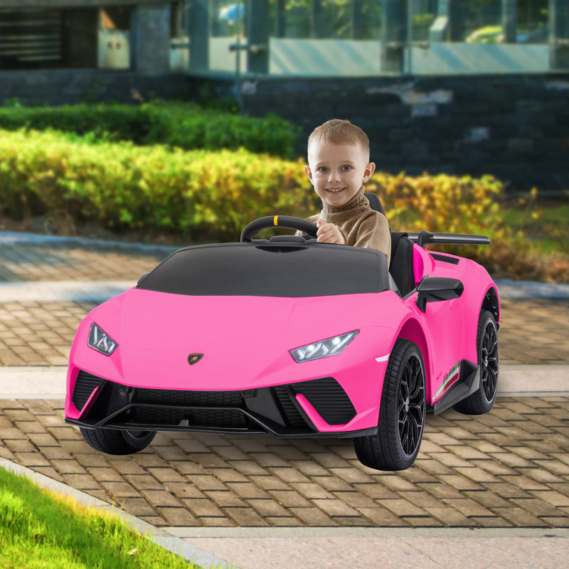 Kahuna Kids Electric Ride-On Car – Lamborghini Licensed, Remote Control (Pink)