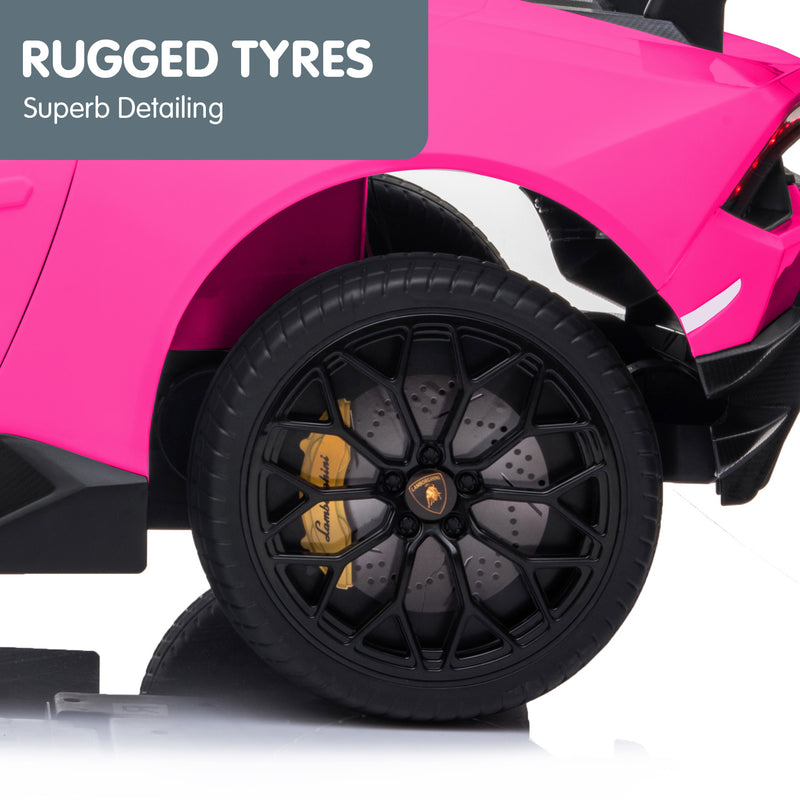 Kahuna Kids Electric Ride-On Car – Lamborghini Licensed, Remote Control (Pink)