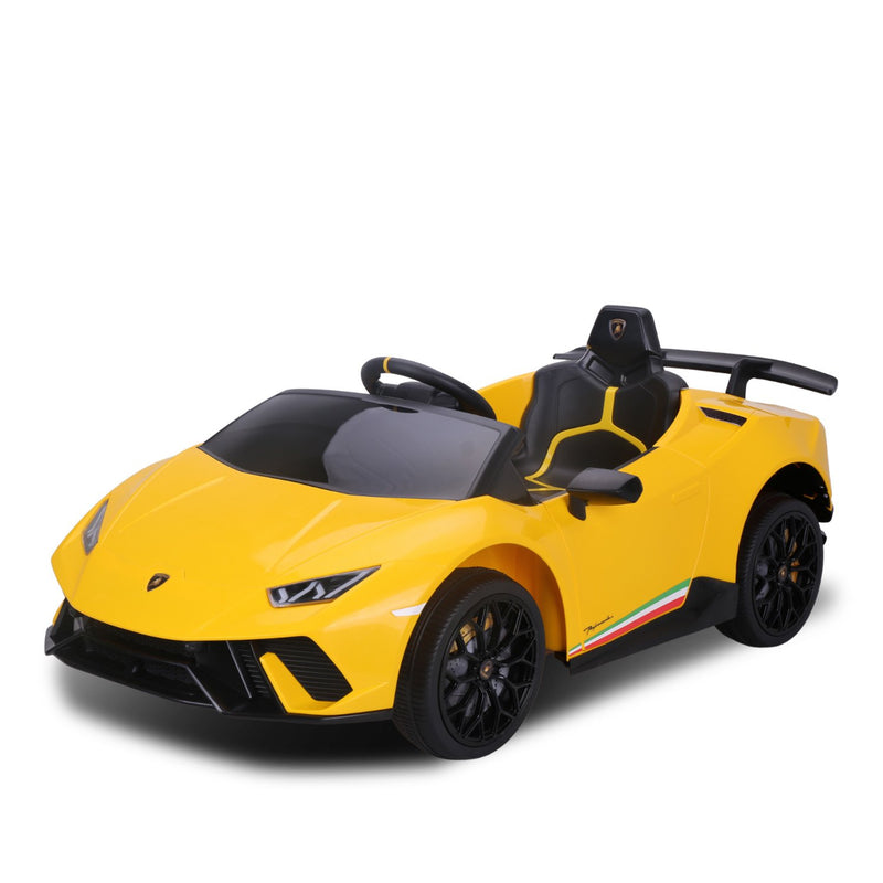Kahuna Kids Electric Ride-On Car – Lamborghini Licensed, Remote Control (Yellow)