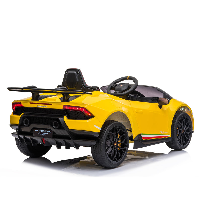 Kahuna Kids Electric Ride-On Car – Lamborghini Licensed, Remote Control (Yellow)