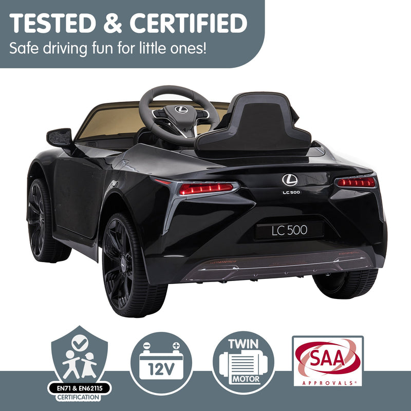 Kahuna Kids Electric Ride-On Car – Lexus LC 500 Licensed (Black)
