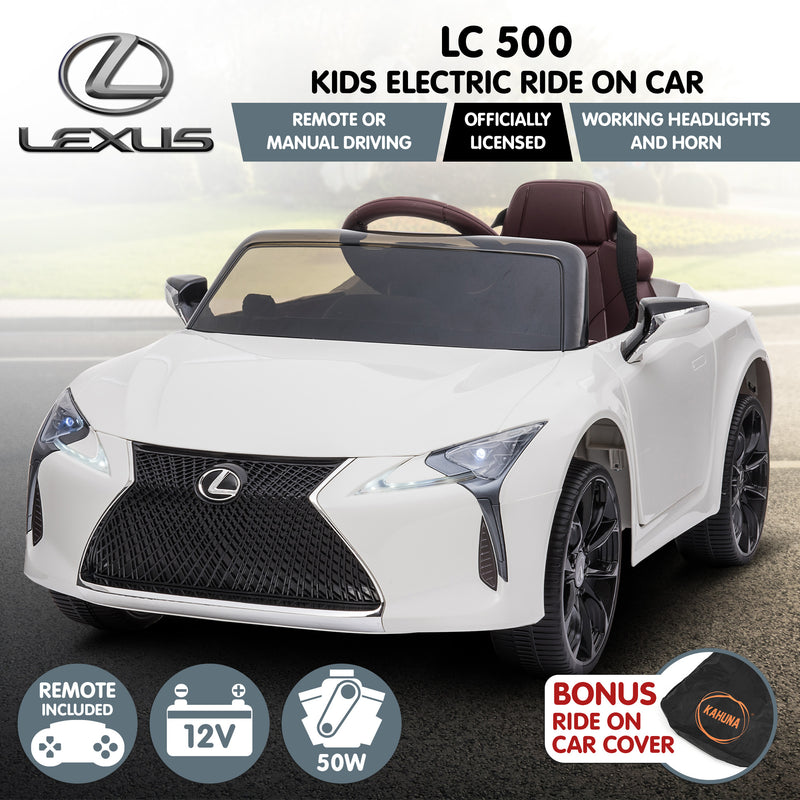 Kahuna Licensed Lexus LC 500 Kids Electric Ride-On – White