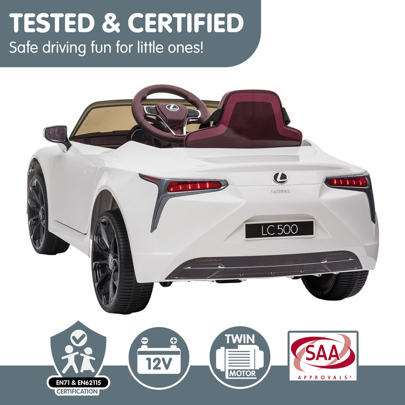 Kahuna Licensed Lexus LC 500 Kids Electric Ride-On – White