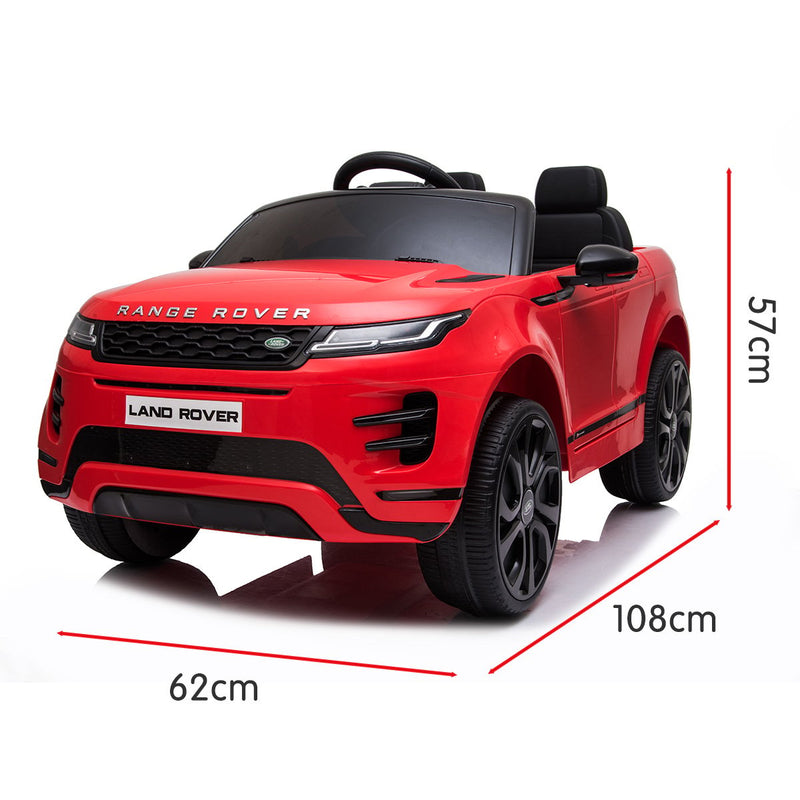 Kahuna Kids Electric Ride-On Car – Land Rover Licensed, Remote Control (Red)