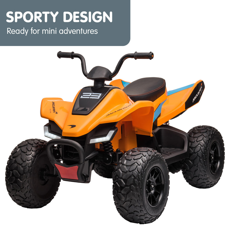 Kahuna Kids Electric Ride-On Quad – McLaren MCL35 Licensed (Orange)