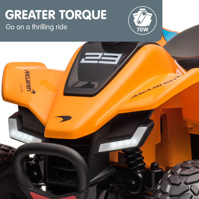 Kahuna Kids Electric Ride-On Quad – McLaren MCL35 Licensed (Orange)