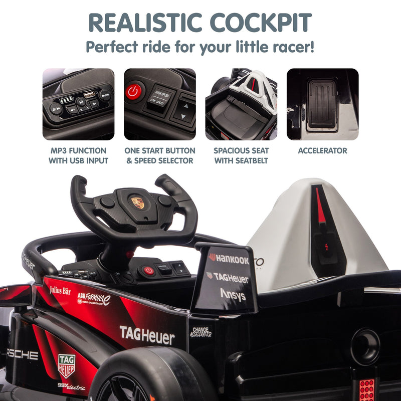 Kahuna Porsche Formula E Kids Electric Ride-On Car with Remote