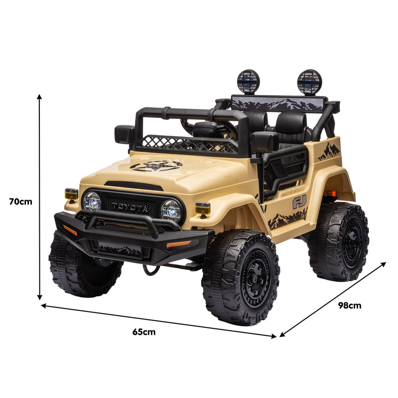 Kahuna Kids Electric Ride-On Car – Toyota FJ Cruiser Licensed (Khaki)