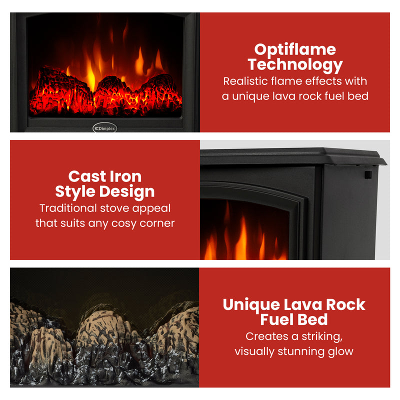 Dimplex 2kW Casper Optiflame Electric Stove