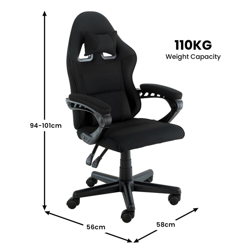 Antre Kids Study & Gaming Chair – Black