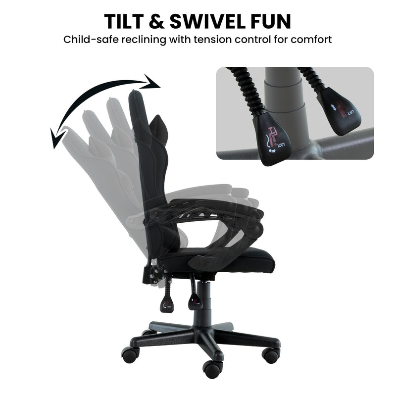 Antre Kids Study & Gaming Chair – Black