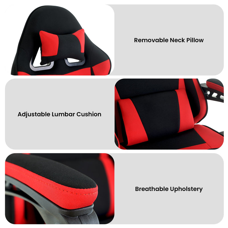 Antre Kids Study & Gaming Chair – Black & Red