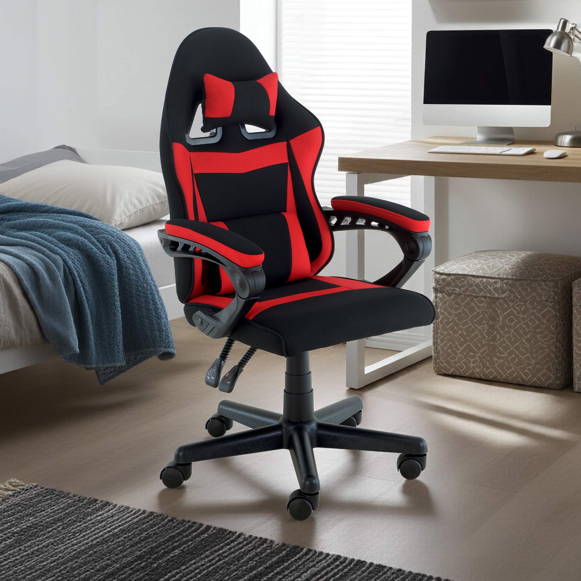 Antre Kids Study & Gaming Chair – Black & Red
