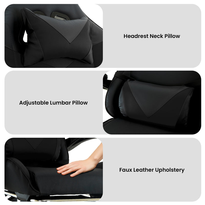 Cueva Reclining High Back Gaming & Office Chair – Black