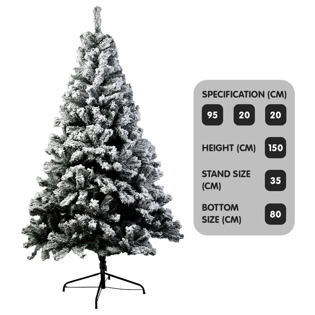 Snow-Tipped Artificial Christmas Tree 1.5m