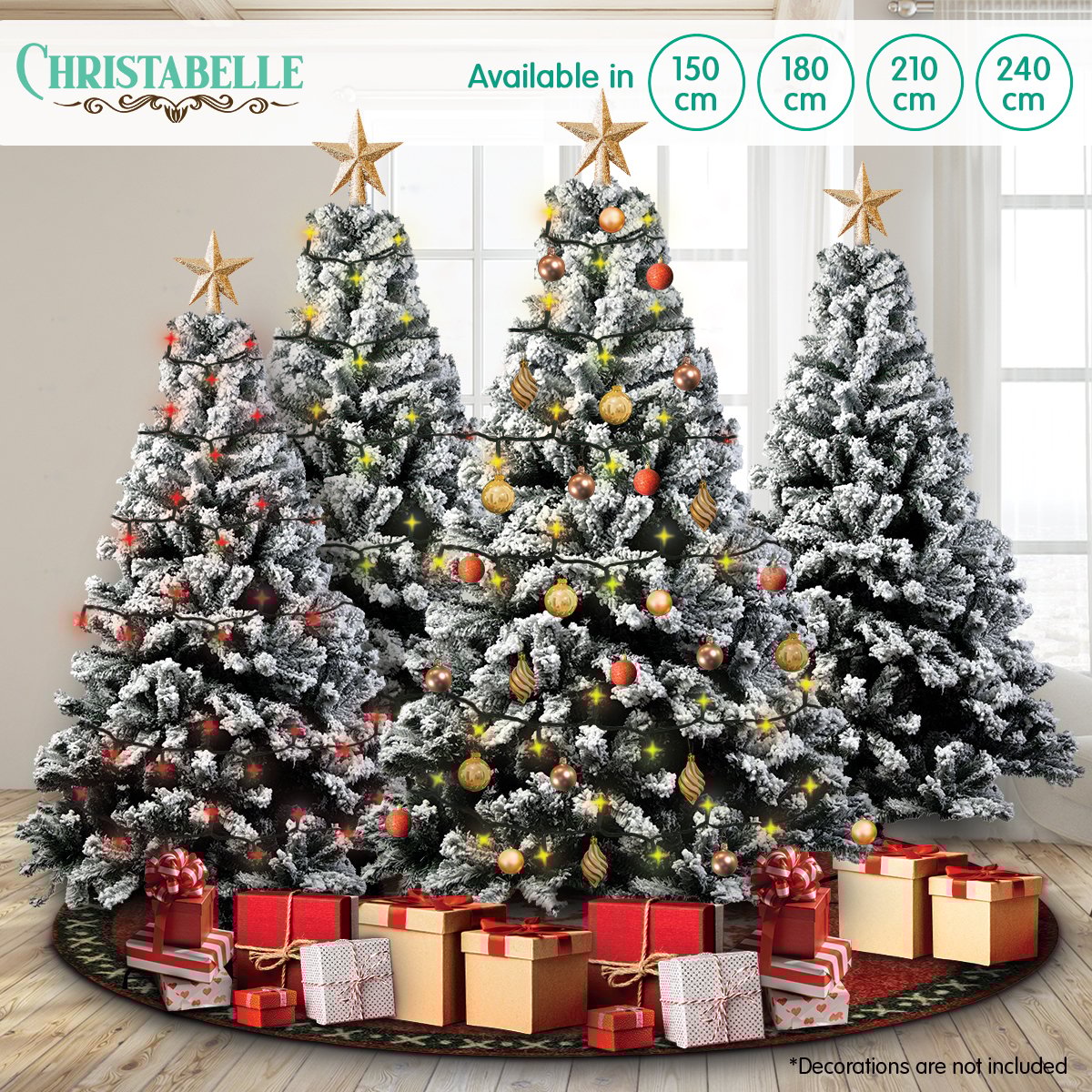 Snow-Tipped Artificial Christmas Tree 2.1m