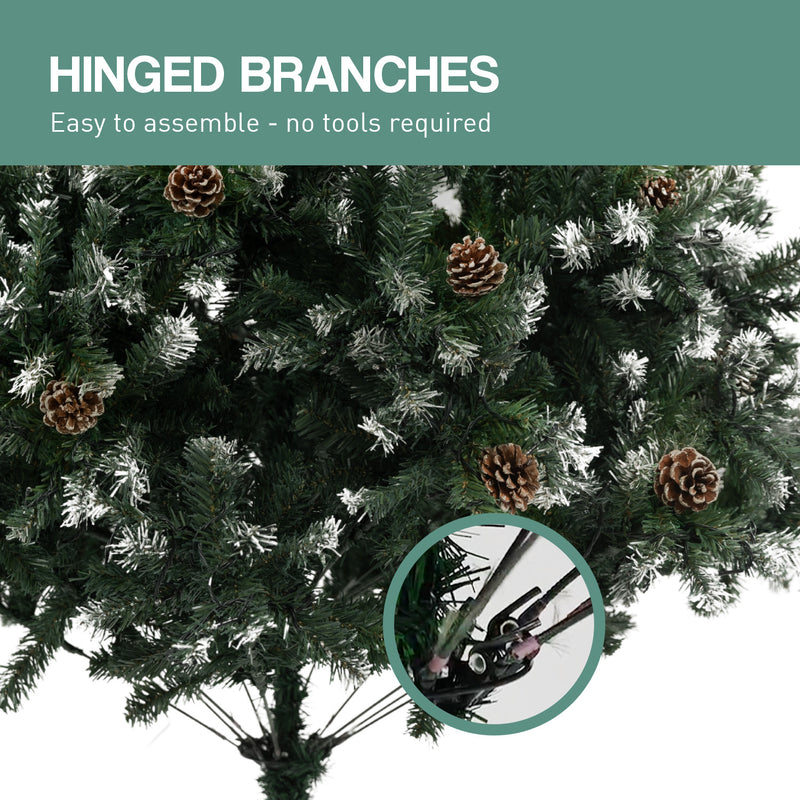 1.5m Pre Lit LED Christmas Tree with Pine Cones