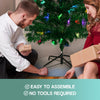 1.5m Enchanted Pre Lit Fibre Optic Christmas Tree Stars
