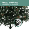 2.4m Pre Lit LED Christmas Tree with Pine Cones