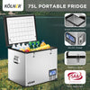 Kolner 75L Portable Fridge Freezer with LCD Panel