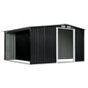 Wallaroo 10x8ft Garden Shed – Semi-Closed Storage, Black