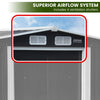 Wallaroo 10x8ft Garden Shed – Semi-Closed Storage, Black