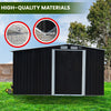 Wallaroo 10x8ft Garden Shed – Semi-Closed Storage, Black