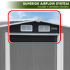 Wallaroo 6x8ft Zinc Steel Garden Shed – Open Storage, Black