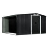 Wallaroo 6x8ft Garden Shed – Semi-Closed Storage, Black