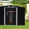 Wallaroo 6x8ft Garden Shed – Semi-Closed Storage, Black
